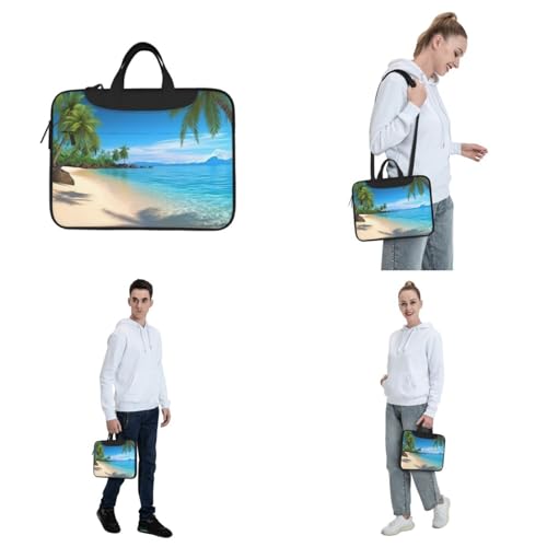 Maletín para portátil con diseño de playa hawaiana y palmeras miniatura 7