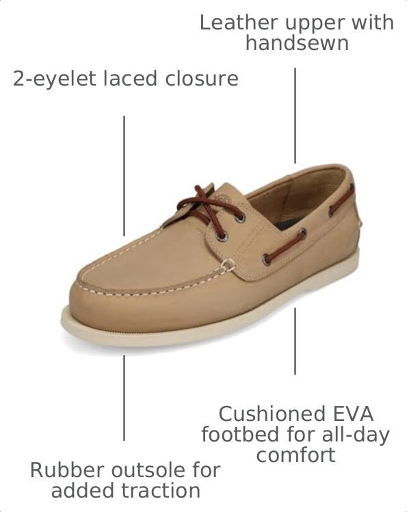 Image of DOCKERS Mens Vargas Classic Leather Boat Shoe