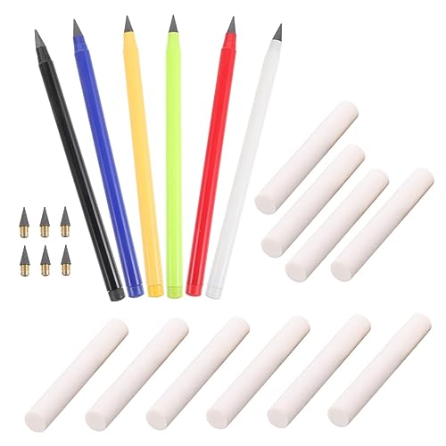 OATIPHO Crayon Sans Encre de Crayons Imperméables et Effaçables avec Pointes Remplaçables pour et Dessin Couleurs Gomme