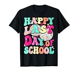 Happy Last Day of School Groovy Retro Disco Teacher Love T-Shirt