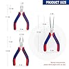 WORKPRO Mini Pliers Set, 3-Piece Small Pliers Tool Kit Includes 4” Diagonal Plier, 5” Long Nose Plier, 6” Needle Nose Plier, for Making Crafts, Repairing Electronic Devices #2