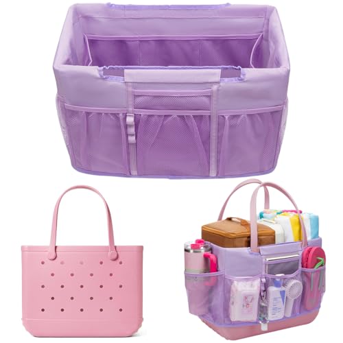 Beach Bag Organizer Insert for Extra Large Bogg Bag Accessories Xl X Lightweight Wrap Around Inner Outer Liner 18 Pockets Mesh Zipper Pocket Storage Organizing L Rubber Eva Tote Bags Organization