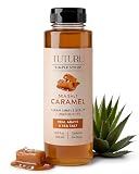 Caramel Agave Simple Syrup for Coffee & Cocktails - Sweetened with Organic Agave Nectar - Infused with Real Sea Salt - 13.5 oz