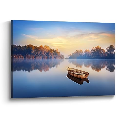the stream design Lake Canvas Wall Art Decor: Nature Landscape