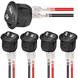 5pcs Round Rockers Switches Automotive Electronics Switches for Home Appliance & Industrial Equipment Control Panel Communication Equipment Switches