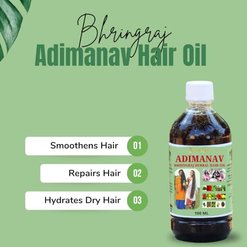 Adivasi Bhringraj Herbal Hair Oil - For Stronger, Longer And Thicker Hair Hair Oil (100ml) Pack 5