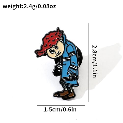 Image of The Secret Door Horror Movie Pin - Cartoon Yellow Raincoat and Coral Doll Enamel brooch Pin for Halloween Jewelry Accessory Gift for Horror Movie Fans (Coraline Set)
