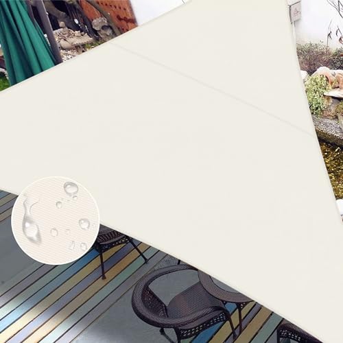 LOVE STORY Right Triangle 6'x8'x10' Waterproof Sun Shade Sail Canopy UV Block for Outdoor Patio Backyard Carport,Cream(We Make Custom Size)