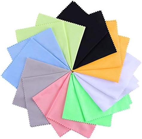 Vonper 8 Pack Larger Microfiber Cleaning Cloths (8" x 8") Multicolor Glasses Cleaning Cloth for Eyeglasses, Camera Lens, Cell Phones, Laptops, LCD TV Screens and More
