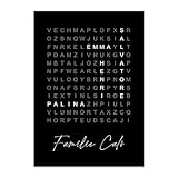 Personalisiertes Familien Poster mit Namen – Word Search 