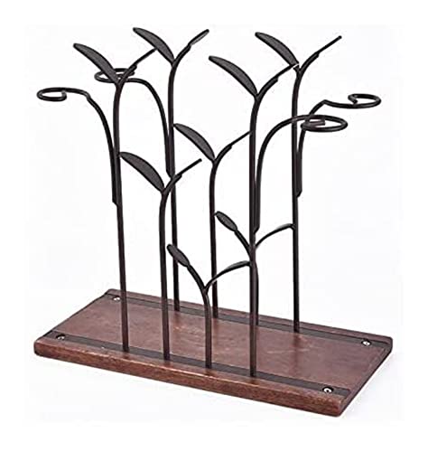 casier à vin Support de vin Titulaire de bouteilles Porte-rackers Table Racks Storage Storage Support Étagères couchées en verre Marron Home Decor Décoratif casier à vin décoration de la maison Cover