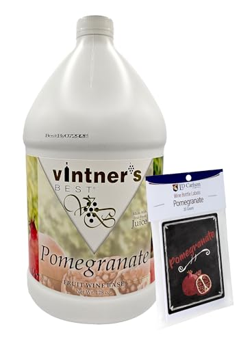 Home Brew Ohio Pomegranate Wine Base 128oz & Labels 30ct
