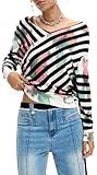 57 % viscose, 43 % polyester Desigual Helsinki Sweatshirt, Noir, XL Femme