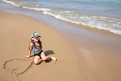 Funky Junque Kids Embroidered Patch Hat - Beach Please Metallic - Black #TOP1