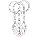 BESPMOSP Set of 3 Big Sis Mom Little Sis Pendant Keychain Set Gifts for Mom and Daughters Stainless Steel
