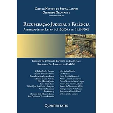 Capa do livro Recuperação Judicial E Falência: Atualizações Da Lei Nº 14.112/2020 À Lei 11.101/2005 - Estudos Da Comissão Especial De Falência E Recuperações Judiciais Da Oabsp