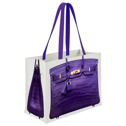 Dotpraise Chic Canvas Tote with Luxury-Inspired Print – Funny Gift