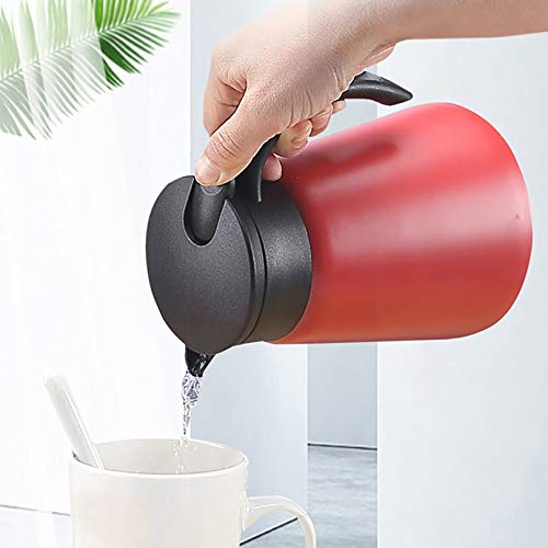 27oz Stainless Steel Thermal Coffee Carafe with Handle - Double-Walled Vacuum Insulated Pot for Tea, Coffee & Hot Water, 800ml (Red) - Image 5