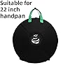 Handpan Drum Carry Bag: Thick Padded Protective Case, 22-Inch Round Size, Adjustable Shoulder Straps – Portable Storage for Travel, Gig Transport, Home Practice, Studio Rehearsal (Black) #2