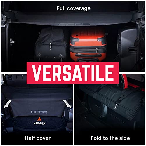 Gpca - Cargo Cover Lite Plus Easy-To-Install Trunk Cover, Accessories For Wrangler Jk, Jku, Patented Truck And Car Accessories, For 4Dr Sport, Sahara, Rubicon And Freedom Unlimited 2007-2018 Models #TOP6