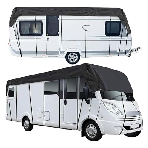 Bâche de toit pour caravane - Oxford 210D, UV et gel, 5x3 m, Noir