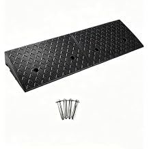 Nisorpa Rubber Curb Ramp, 2" Lift Height Curbside Ramp, Heavy Duty Loading Ramps 22000LBS/10T Capacity Sidewalk Curb Ramps for Cars Trucks Bikes Motorcycles Wheelchairs 9.4 x9.8 x 2inch