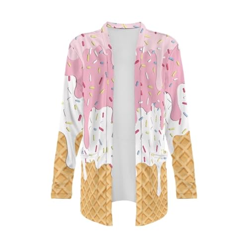 Image of Women's Open Front Cardigan Long Sleeve Loose Sweater Lightweight Soft Cardigan Jackets