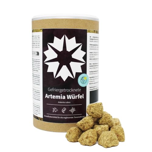 algova Artemia Würfel FD gefriergetrocknet 2L = 180g | Gesiebt & Frei von Abrieb | Zierfischfutter | Schwimmfutter