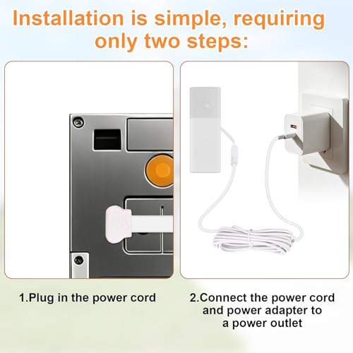 Type-C Charging Cable for Battery Doorbell, 4m/13.1ft L-Shaped Connector Compatible with 2nd Gen (2020) & 2024 Release Battery Video Doorbell 24H Continuous Power Supply