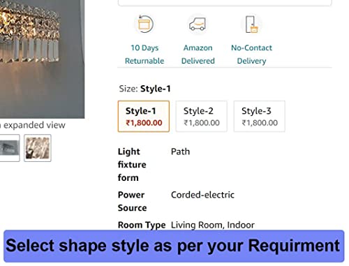 Image of Rectangular Wall Lamp, Gold,corded-electric