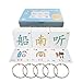 LELEYU Hieroglyphic Pictograph Symbols Chinese Learning Color Flash Memory Cards Mandarin Simplified Edition,252 Characters with Pinyin and Stroke Illustrations, First Volumn