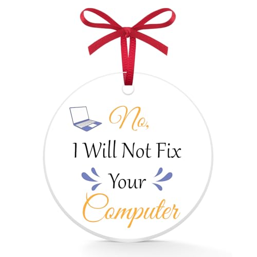 Funny Computer Programmer Gifts Acrylic Christmas Ornaments Sarcastic Novelty Gifts Programmer Gifts for Men Women It Birthday Gifts Computer Science Engineering Gifts for Men Dark Humor Gifts