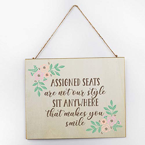 Personalized Wooden Signs, Printed Wood Sign Wooden Listing Sit Anywhere That Makes You Smile Pattern Wall Hanging, Custom Wood Plaque Bathroom Home Wall Decor Sign Wall Art, 9.811.80.2in