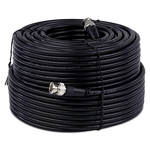 Image of SSL Satellites 3 Meter Black BNC to BNC CCTV Coaxial Video Cable Lead Extension Indoor/Outdoor Male to Male Plug Camera DVR Kit