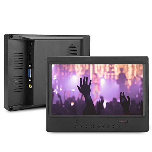 Sxhlseller Portable Monitor, 16:9 7 Inch Portable Monitor 1024x600 Multi-function Display Support HDMI/VGA/AV Input(UK)