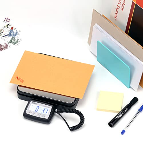 110 Lb (50 Kg) Digital Postal Scale, Stainless Steel Pan, Backlit Display, Piece Counting, Multiple Units, Capacity: Max 50 Kg (110 Lb), Min 5 G (0.2 Oz), Division 1 G / 0.1 Oz #TOP2