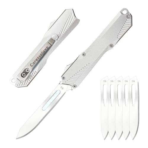 Image of Caressolove EDC Small Retractable Scalpel Pocket Knife for Daily Tasks