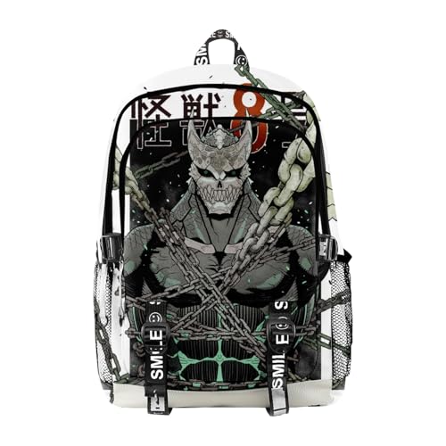 ISaikoy Anime Kaiju No. 8 Backpack Hibino Kafka Daypack Laptop Bag 3D Printing School Bag Bookbag 8