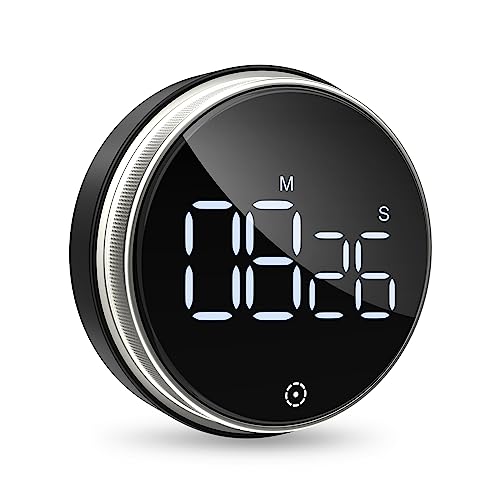 Ankilo Temporizador Digital de Cocina, Temporizador Magnético, Temporizador de Huevos de Corta Duración, Temporizador Visual LED, Alarma Fuerte, Cuenta Regresiva