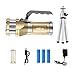 Rechargeable Flashlight Wuudi CREE LED Hunting Torch Tactical Flashlight Portable Lamp for Camping, Hiking, Fishing and Emergency (Gold)