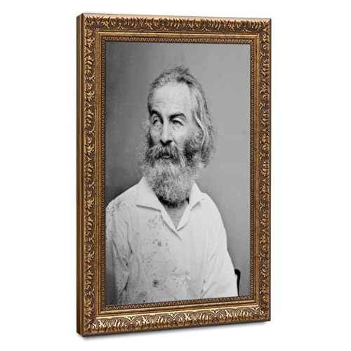 Cadre à suspendre avec poster Walt Whitman, impression sur toile salon 61x91,4cm