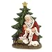 Roman Christmas 6.25" Kneeling Santa with Tree Figurine Wafer Figure