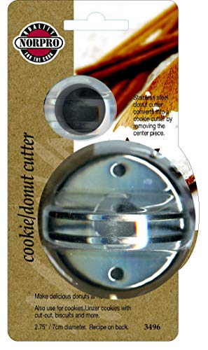 Norpro Stainless Steel Donut/Biscuit/Cookie Cutter With Removable Center 2.75In/7Cm #TOP5