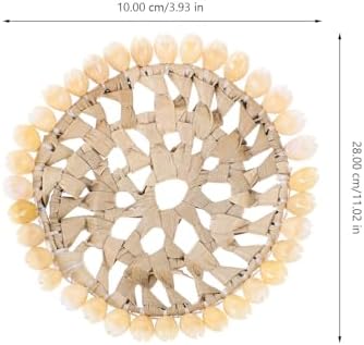 NUOBESTY Midye bardak altlığı seti, yuvarlak, doğal plaj dekorasyonu, ısıya dayanıklı, ev için, masa koruması - Görsel 2