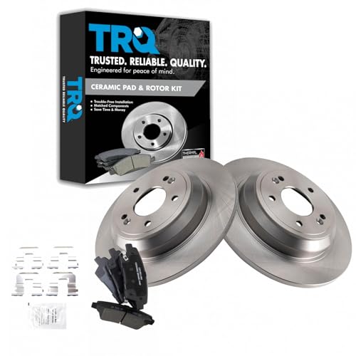 Image of TRQ Rear Brake Pad and Rotor Set Ceramic
