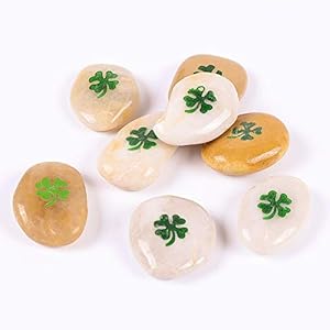 ROCKIMPACT 50 Stück Kleeblatt Glückssteine