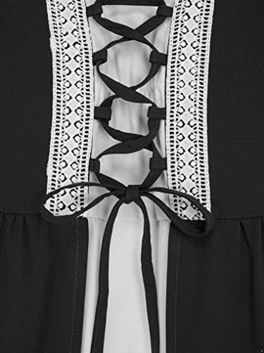 Yuumin Girls Medieval Princess Costume Renaissance Costume Robe Retro Gown Dress For Halloween Cosplay Dress Up Black 10 Years #TOP5