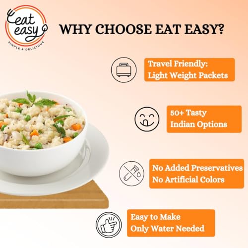 Image of Eat Easy Ready To Eat Upma- 85g, After Preparation 320g, Freeze Dehydrated