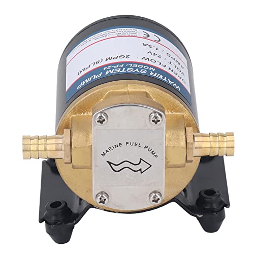 Impeller-Zahnradpumpe, Selbstansaugende Pumpe, Weiche Gummibasis, Hohe Effizienz, 24 V, 1,5 A, 3 Meter Entladelift für Boot, Wohnmobil, Fahrzeug für Flüssigkeiten