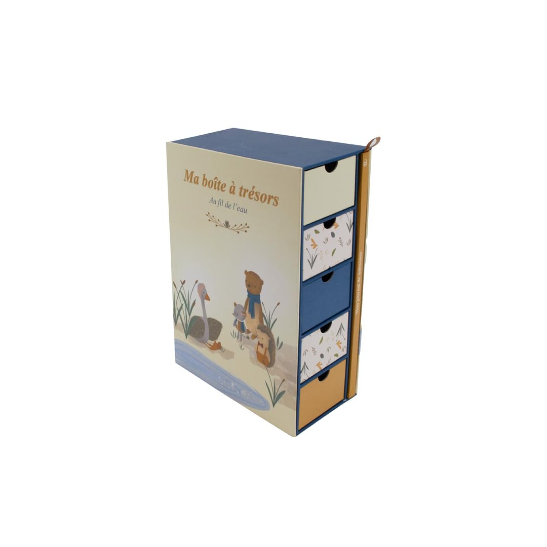 DOMIVA - COFFRET "​BOÎTE À TRÉSORS" + JOURNAL DE NAISSANCE AU FIL DE L'EAU